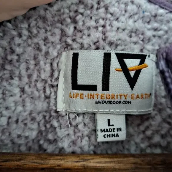 LIV Outdoor Sherpa Pullover Fleece Purple Women's Large - Picture 5 of 6